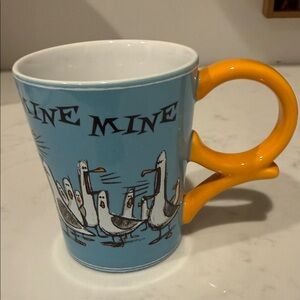 Seagull Design Blue and Orange Mug